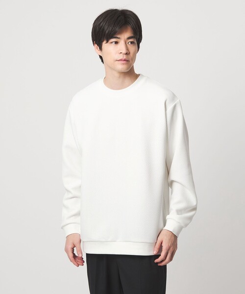 green label relaxing（グリーンレーベルリラクシング）の「ツイル パフ クルーネック カットソー（Tシャツ/カットソー・メンズ・ネイビー/ダークグレー/パープル/ライトグレー/ホワイト・XL/L/M/S）」の2枚目の写真