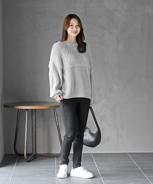 rps（アールピーエス）の「スキニーパンツ（その他パンツ・レディース・オフホワイト/チャコールグレー/ブラック/カーキ/ネイビー/ブラウン・M/L）」の12枚目の写真