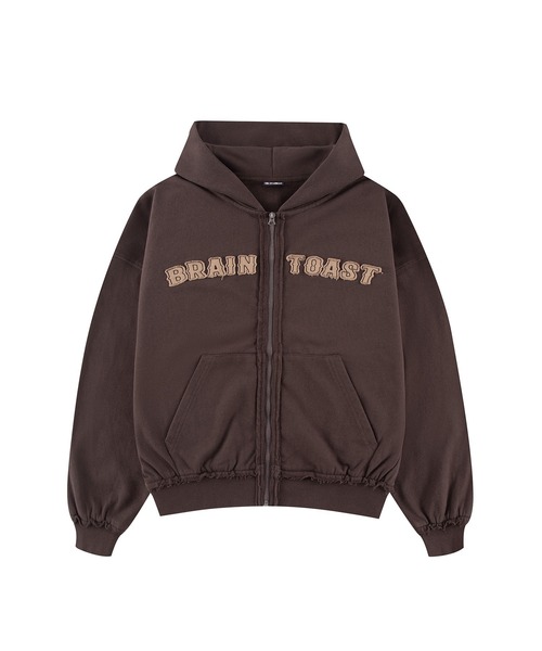 Studyジップパーカー セール】ジップパーカー｜Brain Toast Vintage Wash Zip Hoodie｜SPLR