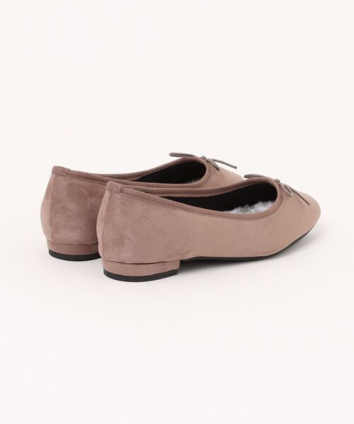 JELLY BEANS(ジェリービーンズ)の「インナーファーバレエシューズ(211-57353)JELLY BEANS(ジェリービーンズ)(バレエシューズ・レディース・ブラック系/ダークブラウン/グレイッシュベージュ・22.5/23/23.5/24/24.5)」の6枚目の写真