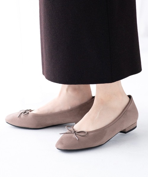 JELLY BEANS(ジェリービーンズ)の「インナーファーバレエシューズ(211-57353)JELLY BEANS(ジェリービーンズ)(バレエシューズ・レディース・ブラック系/ダークブラウン/グレイッシュベージュ・22.5/23/23.5/24/24.5)」の22枚目の写真