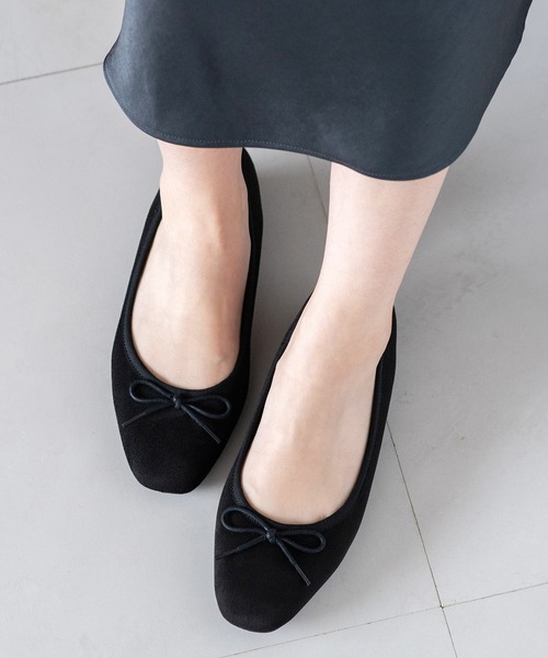 JELLY BEANS(ジェリービーンズ)の「インナーファーバレエシューズ(211-57353)JELLY BEANS(ジェリービーンズ)(バレエシューズ・レディース・ブラック系/ダークブラウン/グレイッシュベージュ・22.5/23/23.5/24/24.5)」の16枚目の写真