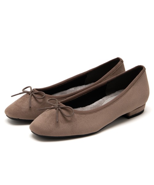 JELLY BEANS(ジェリービーンズ)の「インナーファーバレエシューズ(211-57353)JELLY BEANS(ジェリービーンズ)(バレエシューズ・レディース・ブラック系/ダークブラウン/グレイッシュベージュ・22.5/23/23.5/24/24.5)」の10枚目の写真