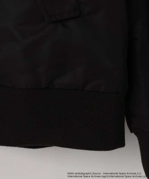 LOWRYS FARM（ローリーズファーム）の「【LFM(U)】NASAナイロンMA-1　 600182（ブルゾン・メンズ・グレー/ブラック・MEDIUM/LARGE）」の5枚目の写真