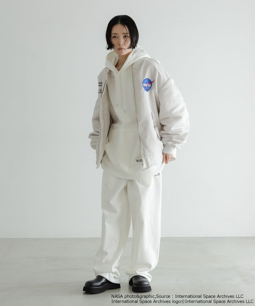 LOWRYS FARM（ローリーズファーム）の「【LFM(U)】NASAナイロンMA-1　 600182（ブルゾン・メンズ・グレー/ブラック・MEDIUM/LARGE）」の18枚目の写真