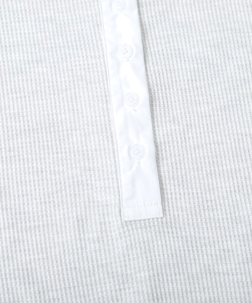 La-gemme(ラジェム)の「ヘンリーネッククロップドトップス(Tシャツ/カットソー・レディース・ブラック/カーキ/チャコールグレー/杢グレー・フリー)」の6枚目の写真