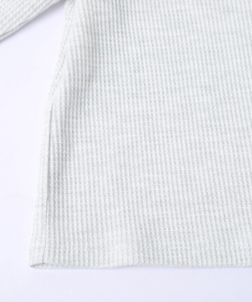 La-gemme(ラジェム)の「ヘンリーネッククロップドトップス(Tシャツ/カットソー・レディース・ブラック/カーキ/チャコールグレー/杢グレー・フリー)」の10枚目の写真