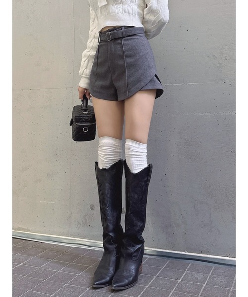 サイドスリットハイウエストショートパンツ（その他パンツ