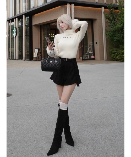 サイドスリットハイウエストショートパンツ（その他パンツ）｜Darich