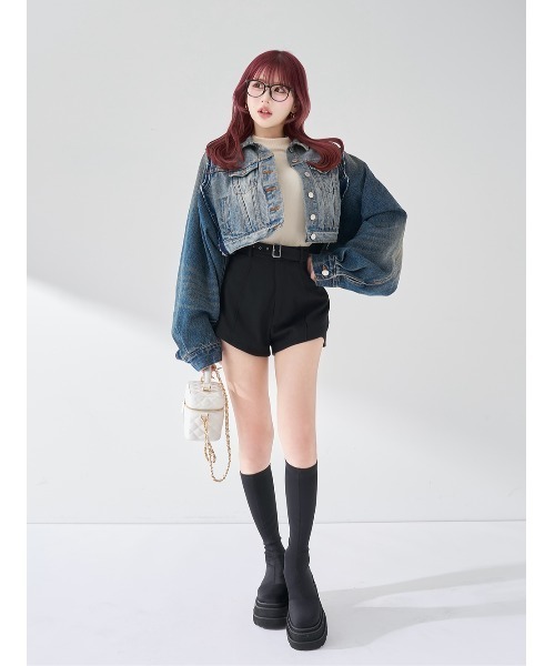 Darich（ダーリッチ）の「サイドスリットハイウエストショートパンツ（その他パンツ・レディース・グレー/ブラウン/ブラック・M/S）」の5枚目の写真