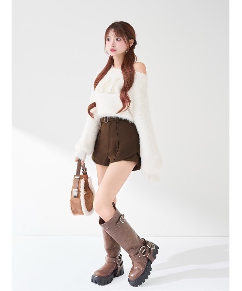 サイドスリットハイウエストショートパンツ（その他パンツ）｜Darich