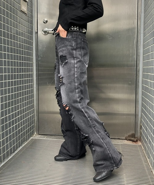 A'GEM/9 × .kom 『.KOM/ドットケーオーエム』 Grunge Style Baggy