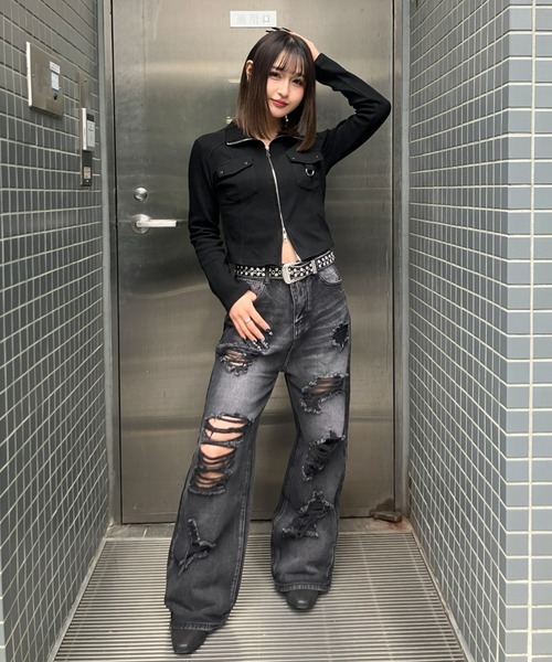 A'GEM/9 × .kom 『.KOM/ドットケーオーエム』 Grunge Style Baggy