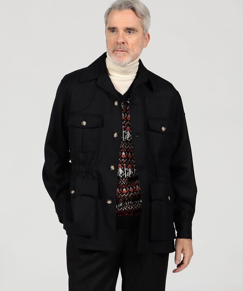 TOMORROWLAND (トゥモローランド)の「【別注】Willis&Geiger ウール シャツブルゾン DORMEUIL(ブルゾン・メンズ・カーキ/ブラック・40/38/36)」の5枚目の写真