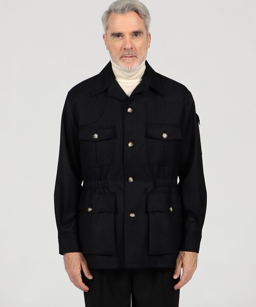TOMORROWLAND (トゥモローランド)の「【別注】Willis&Geiger ウール シャツブルゾン DORMEUIL(ブルゾン・メンズ・カーキ/ブラック・40/38/36)」の9枚目の写真