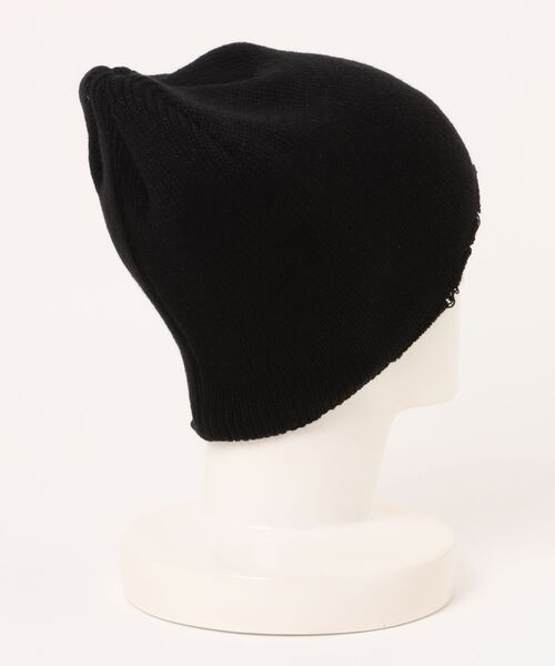 SPINNS(スピンズ)の「シングルニットビーニー/シルバーリング(ニットキャップ/ビーニー・メンズ・ブラック/グレー・ONESIZE)」の3枚目の写真
