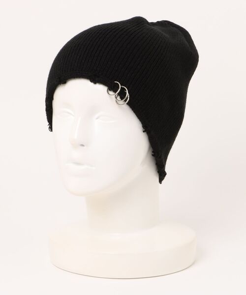 SPINNS(スピンズ)の「シングルニットビーニー/シルバーリング(ニットキャップ/ビーニー・メンズ・ブラック/グレー・ONESIZE)」の9枚目の写真