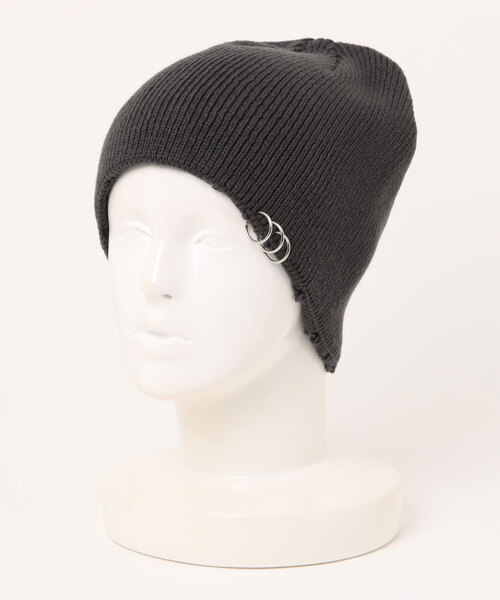 SPINNS(スピンズ)の「シングルニットビーニー/シルバーリング(ニットキャップ/ビーニー・メンズ・ブラック/グレー・ONESIZE)」の10枚目の写真