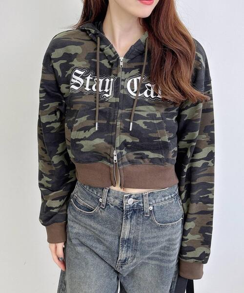 ロゴジップスウェットショートパーカー（カーディガン/ボレロ）｜INGNI