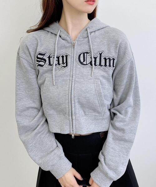 GReeeeN 2023年ツアー「The GAME」ショートパーカー（グレー） ロゴジップスウェットショートパーカー（カーディガン/ボレロ）｜INGNI