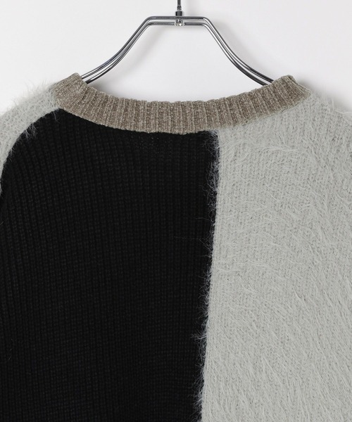 LEPSIM（レプシィム）の「パッチワークニットチュニック　600816（ニット/セーター・レディース・グレー/グレイッシュベージュ/キャメル・FREE）」の9枚目の写真