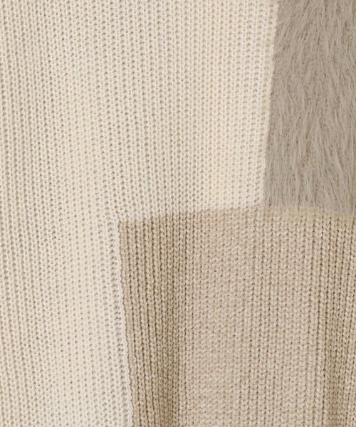 LEPSIM（レプシィム）の「パッチワークニットチュニック　600816（ニット/セーター・レディース・グレー/グレイッシュベージュ/キャメル・FREE）」の10枚目の写真