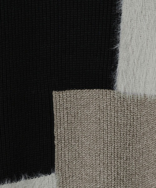 LEPSIM（レプシィム）の「パッチワークニットチュニック　600816（ニット/セーター・レディース・グレー/グレイッシュベージュ/キャメル・FREE）」の11枚目の写真