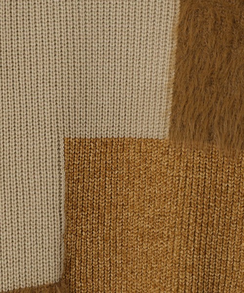 LEPSIM（レプシィム）の「パッチワークニットチュニック　600816（ニット/セーター・レディース・グレー/グレイッシュベージュ/キャメル・FREE）」の12枚目の写真