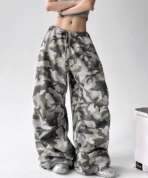 Ressaca（レサーカ）の「ワイドシルエットカモフラージュ柄パンツ（その他パンツ・レディース・カモフラージュ/グレー系カモフラージュ・M/L）」の9枚目の写真