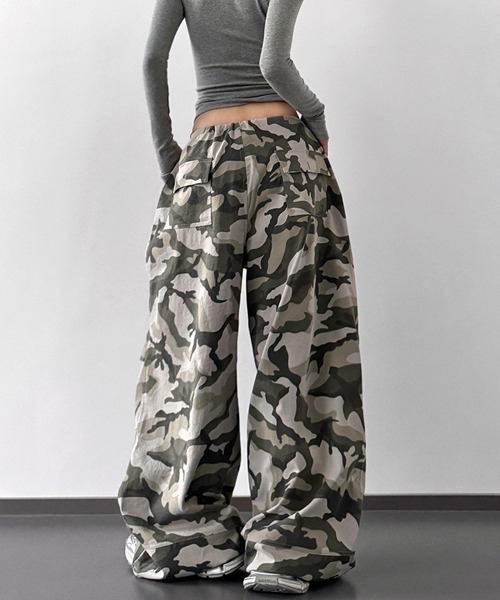 Ressaca（レサーカ）の「ワイドシルエットカモフラージュ柄パンツ（その他パンツ・レディース・カモフラージュ/グレー系カモフラージュ・M/L）」の15枚目の写真