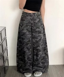 迷彩柄デニムパンツ