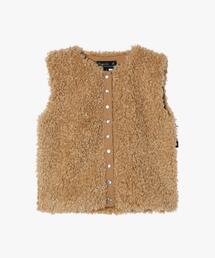 agnes b.（アニエスベー）の「キッズ ファー カーディガンプレッション ベスト（ベスト）」