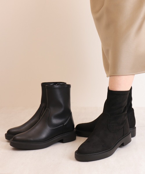 artemis by DIANA（アルテミスバイダイアナ）の「【軽量】厚底 ストレッチショートブーツ（ブーツ・レディース・ブラック/ブラック系その他・22.5cm/23.0cm/23.5cm/24.0cm/24.5cm/25.0cm/22.0cm）」の10枚目の写真