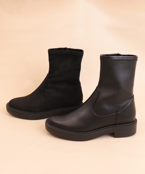 artemis by DIANA（アルテミスバイダイアナ）の「【軽量】厚底 ストレッチショートブーツ（ブーツ・レディース・ブラック/ブラック系その他・22.5cm/23.0cm/23.5cm/24.0cm/24.5cm/25.0cm/22.0cm）」の5枚目の写真