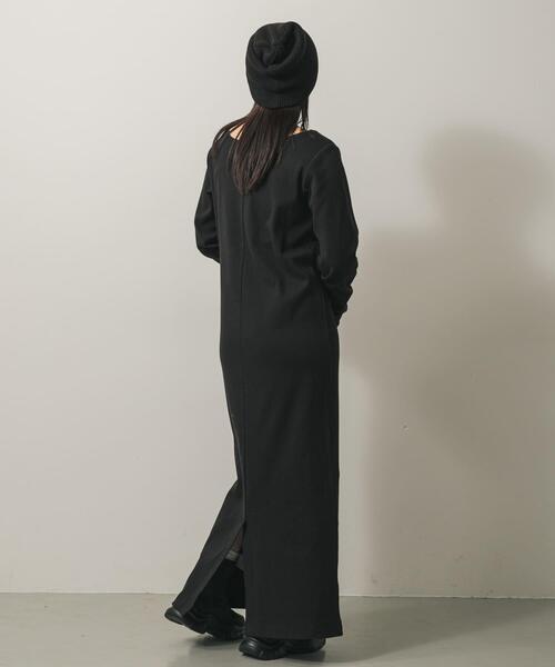 SENSE OF PLACE by URBAN RESEARCH（センスオブプレイスバイアーバンリサーチ）の「バックプレートツキリブワンピ（ワンピース・レディース・ライトグレー/ブラウン/ブラック・S/ONE）」の6枚目の写真