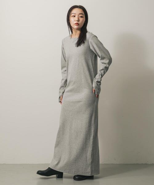 SENSE OF PLACE by URBAN RESEARCH（センスオブプレイスバイアーバンリサーチ）の「バックプレートツキリブワンピ（ワンピース・レディース・ライトグレー/ブラウン/ブラック・S/ONE）」の12枚目の写真