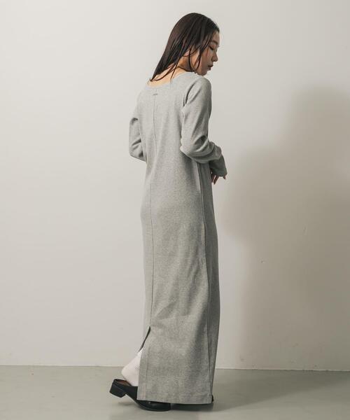 SENSE OF PLACE by URBAN RESEARCH（センスオブプレイスバイアーバンリサーチ）の「バックプレートツキリブワンピ（ワンピース・レディース・ライトグレー/ブラウン/ブラック・S/ONE）」の14枚目の写真