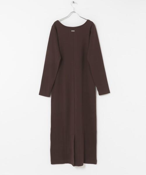 SENSE OF PLACE by URBAN RESEARCH（センスオブプレイスバイアーバンリサーチ）の「バックプレートツキリブワンピ（ワンピース・レディース・ライトグレー/ブラウン/ブラック・S/ONE）」の14枚目の写真