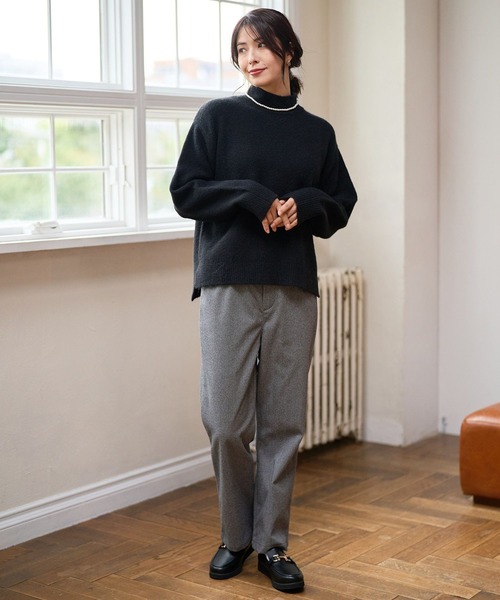 FOUND GOOD（ファウンドグッド）の「フワフワハイネックニットPO（ニット/セーター・レディース・ブルー系5/ブラック/アイボリー/グレー系5・M/S/L）」の5枚目の写真