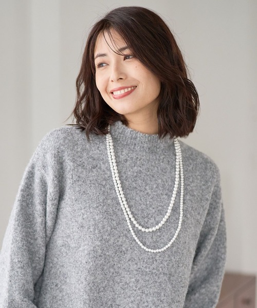 FOUND GOOD（ファウンドグッド）の「フワフワハイネックニットPO（ニット/セーター・レディース・ブルー系5/ブラック/アイボリー/グレー系5・M/S/L）」の11枚目の写真