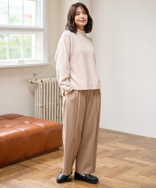 FOUND GOOD（ファウンドグッド）の「フワフワハイネックニットPO（ニット/セーター・レディース・ブルー系5/ブラック/アイボリー/グレー系5・M/S/L）」の12枚目の写真