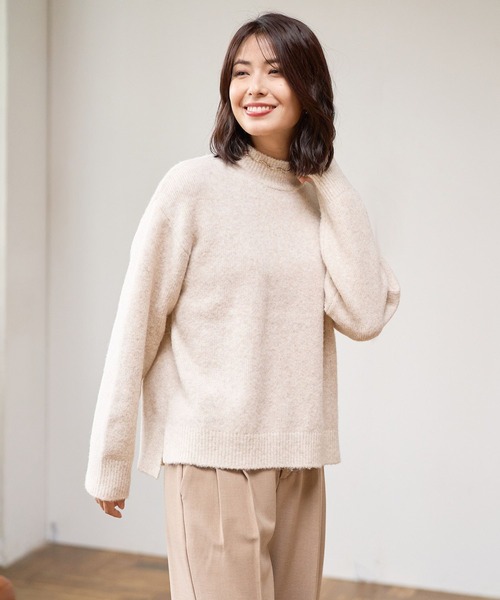 FOUND GOOD（ファウンドグッド）の「フワフワハイネックニットPO（ニット/セーター・レディース・ブルー系5/ブラック/アイボリー/グレー系5・M/S/L）」の14枚目の写真