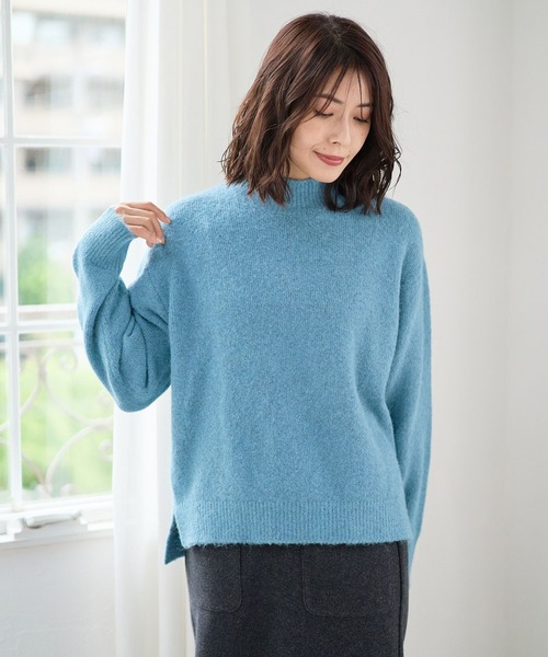 FOUND GOOD（ファウンドグッド）の「フワフワハイネックニットPO（ニット/セーター・レディース・ブルー系5/ブラック/アイボリー/グレー系5・M/S/L）」の17枚目の写真