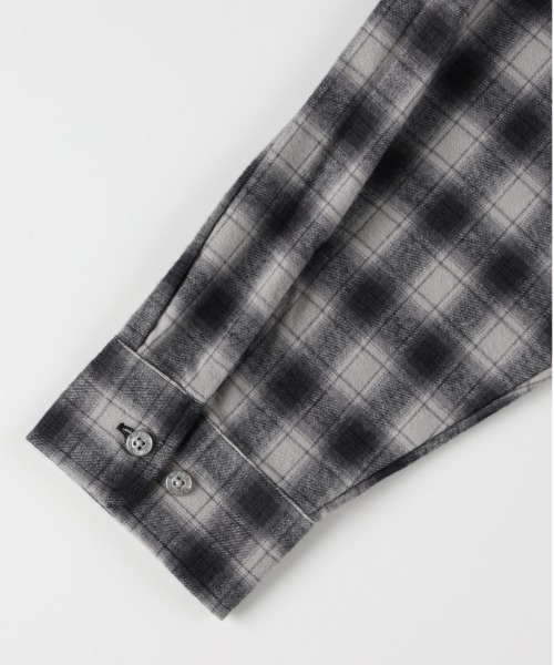 Right-on（ライトオン）の「【BEVERLY HILLS POLO CLUB】フードシャツ (短丈/ルーズシルエット/ネルチェック/フード/シャツパーカー/レイヤード/保温性/軽やか/前立てボタン/カジュアル)（シャツ/ブラウス・レディース・グレー/ブルー・L/M）」の6枚目の写真