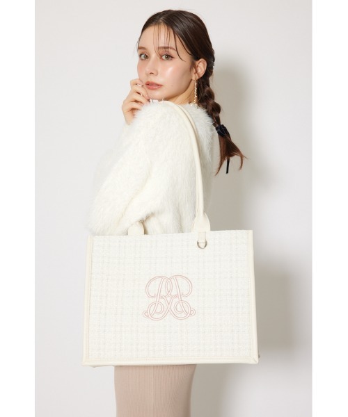 rienda（リエンダ）の「WRRロゴツイードトートバッグ 秋服 冬服（トートバッグ・レディース・ブラック/ホワイト・FREE）」の21枚目の写真