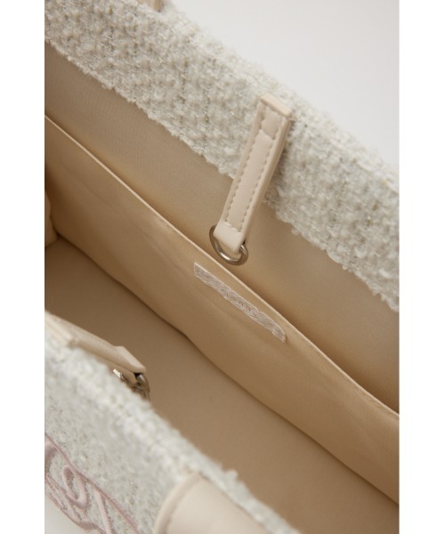 rienda（リエンダ）の「WRRロゴツイードトートバッグ 秋服 冬服（トートバッグ・レディース・ブラック/ホワイト・FREE）」の12枚目の写真