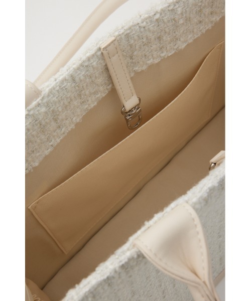 rienda（リエンダ）の「WRRロゴツイードトートバッグ 秋服 冬服（トートバッグ・レディース・ブラック/ホワイト・FREE）」の13枚目の写真