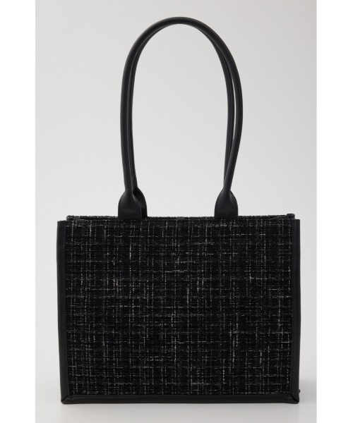 rienda（リエンダ）の「WRRロゴツイードトートバッグ 秋服 冬服（トートバッグ・レディース・ブラック/ホワイト・FREE）」の6枚目の写真