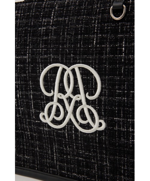 rienda（リエンダ）の「WRRロゴツイードトートバッグ 秋服 冬服（トートバッグ・レディース・ブラック/ホワイト・FREE）」の8枚目の写真