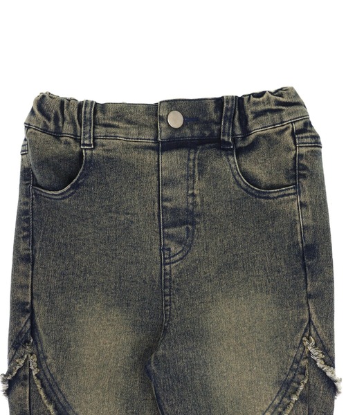 ANAP kids（アナップキッズ）の「フレンジ フレア デニム パンツ【ジュニアお揃い】（デニムパンツ・キッズ・ブルー/ブラック・130/120/110）」の13枚目の写真